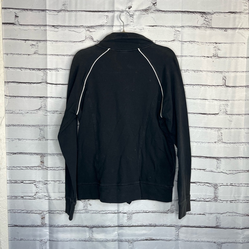 The North Face Women’s XL Fleece Softshell Full-Zip Pullover Jacket Black White - Picture 11 of 14